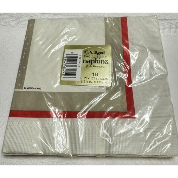 New Vtg Christmas Luncheon Napkins 4 Packs 13” x 13” Artfaire Hallmark CA Reed - Picture 8 of 8